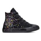 Girls' Converse Chuck Taylor All Star Birthday Confetti High Top Shoes, Size: 1, Black