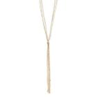 Lc Lauren Conrad Knotted Multi Strand Y Necklace, Women's, Natural