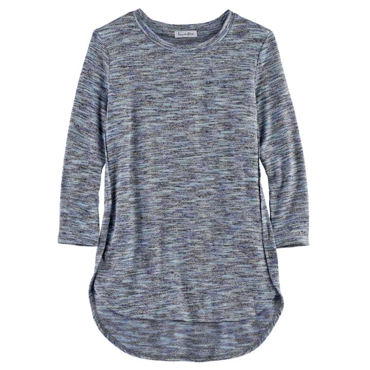 Girls 7-16 Fire, Love 3/4-length Sleeve Side Slit Tee, Size: Small, Blue Other