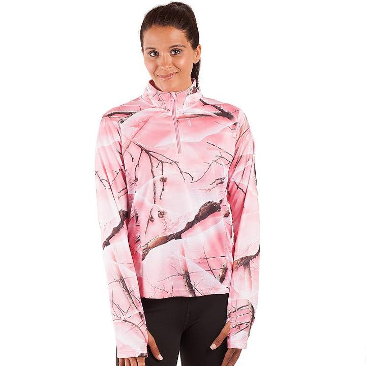 Huntworth 1/4-zip Camouflage Pullover - Women's, Size: Large, Pink Other