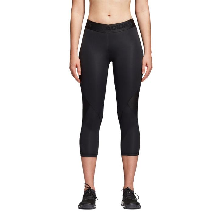 Women's Adidas Alphaskin Sport Midrise Capri Leggings, Size: Large, Black