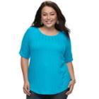 Plus Size Apt. 9&reg; Essential Scoopneck Tee, Women's, Size: 1xl, Med Blue