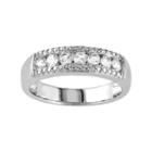 Sterling Silver Lab-created White Sapphire Engagement Ring, Women's, Size: 5