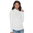 Juniors' So&reg; Long Sleeve Turtleneck Top, Teens, Size: Xl, White