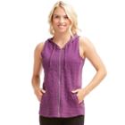 Women's Marika Balance Collection Full-zip Quilted Vest, Size: Large, Drk Purple