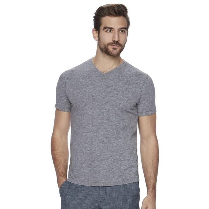 Men's Marc Anthony Slim-fit Space-dye Tee, Size: Xl, Dark Grey