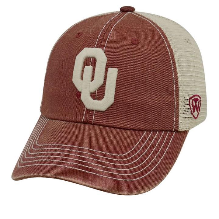 Adult Oklahoma Sooners Crossroads Vintage Snapback Cap, Men's, Med Red