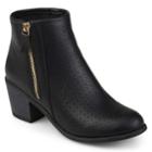 Journee Collection Meleny Women's Ankle Boots, Size: Medium (11), Black