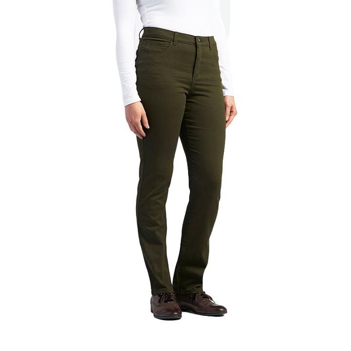 Petite Lee Vienna Comfort Fit Straight-leg Pants, Women's, Size: 6p - Short, Dark Green