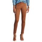 Women's Chaps Faux-suede Skinny Pant, Size: Xl, Brown
