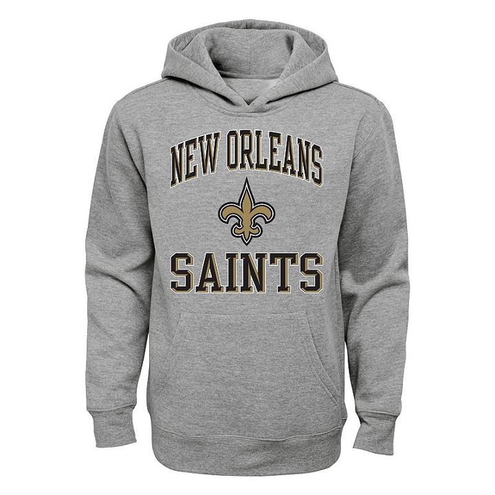 Boys 8-20 New Orleans Saints Promo Fleece Hoodie, Boy's, Size: S(8), Grey