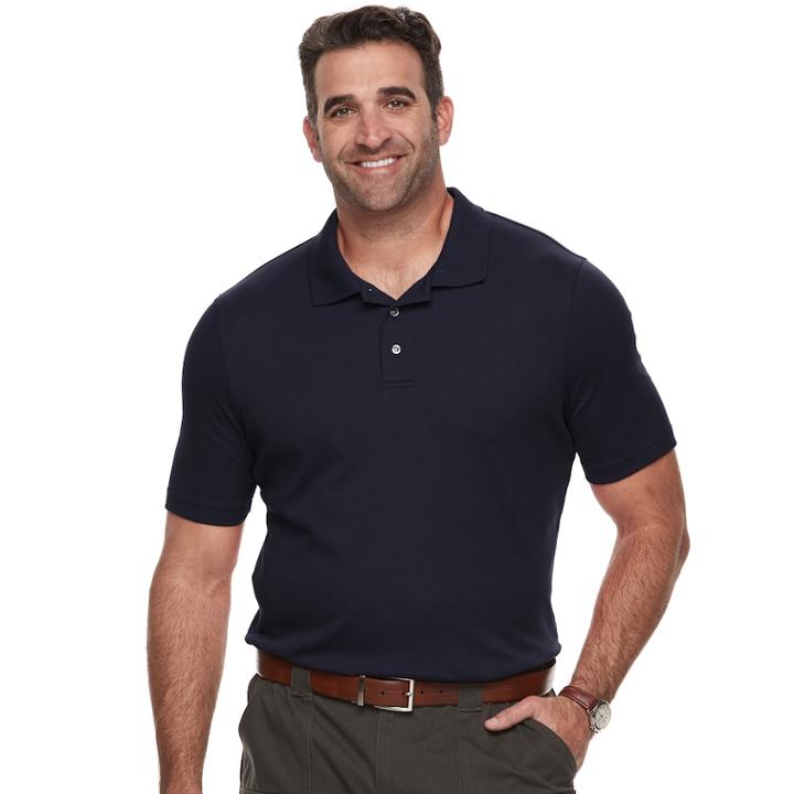 Big & Tall Croft & Barrow&reg; Classic-fit Easy-care Interlock Polo, Men's, Size: Xl Tall, Blue