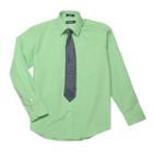 Boys 4-20 Chaps Dress Shirt & Tie Set, Size: 12, Med Green