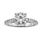 Forever Brilliant Round-cut Lab-created Moissanite Engagement Ring In 14k White Gold (2 1/3 Ct. T.w.), Women's, Size: 6