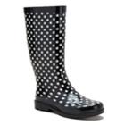 Sugar Raffle Women's Waterproof Rain Boots, Size: 8, Black