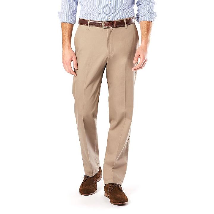 Big & Tall Dockers&reg; Stretch Signature Khaki D3 Classic-fit Flat-front Pants, Men's, Size: 46x34, Dark Beige