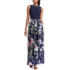 Women's Chaps Floral Maxi Dress, Size: 4, Blue (navy)