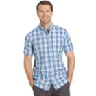Big & Tall Izod Advantage Cool Fx Regular-fit Plaid Moisture-wicking Button-down Shirt, Men's, Size: 4xb, Brt Blue