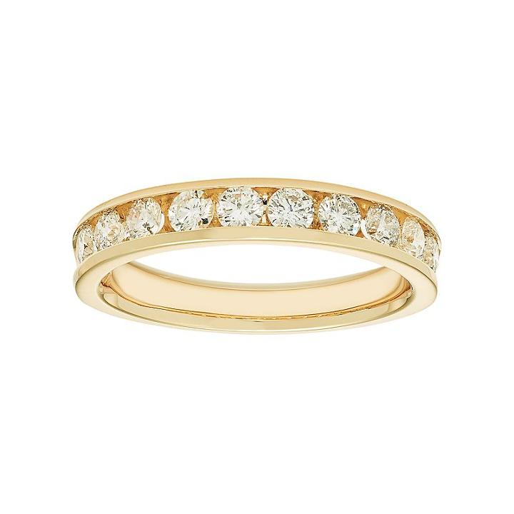14k Gold 3/4 Carat T.w. Diamond Anniversary Ring, Women's, Size: 5, White