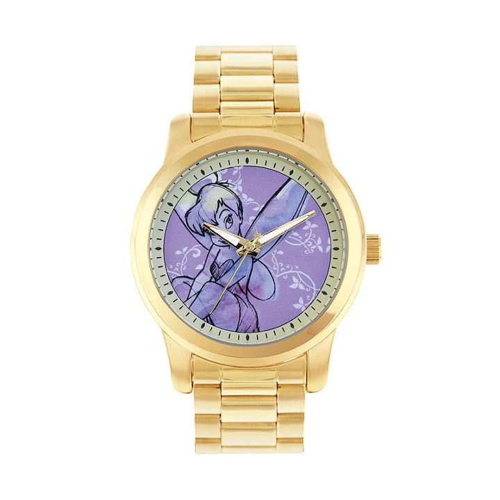 Disney Fairies Tinker Bell Women's Stainless Steel Watch, Yellow