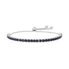 Sterling Silver Lab-created Sapphire Lariat Bracelet, Women's, Size: 9, Blue