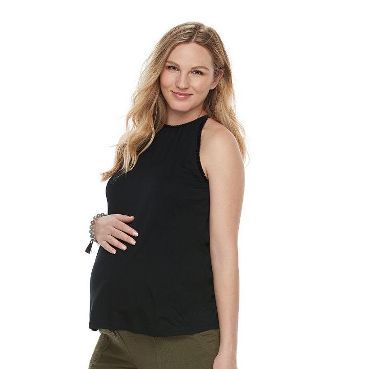 Maternity A:glow High-neck Tank, Women's, Size: Xl-mat, Black