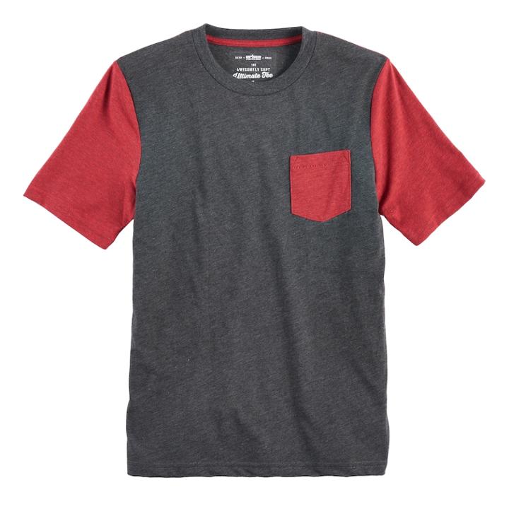 Boys 8-20 Urban Pipeline&reg; Ultimate Colorblock Pocket Tee, Size: Medium, Red