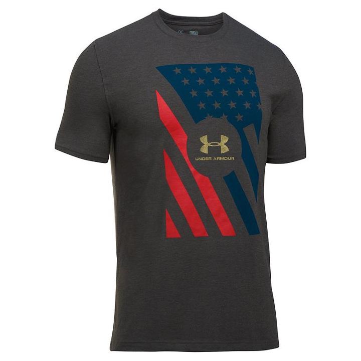 Men's Under Armour Rep The Usa Tee, Size: Medium, Grey (charcoal)