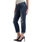 Women's Rock & Republic&reg; Indee Destructed Boyfriend Jeans, Size: 12 T/l, Med Blue