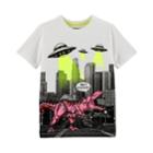 Boys 4-12 Oshkosh B'gosh&reg; Glow In The Dark Aliens Invading Graphic Tee, Size: 10/12, White