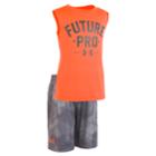 Boys 4-7 Under Armour Future Pro Muscle Tee & Abstract Shorts Set, Size: 4, Orange
