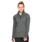 Women's Tek Gear&reg; Space-dye Quarter-zip Workout Jacket, Size: Xl, Black