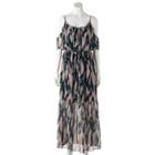 Women's Jennifer Lopez Cold-shoulder Maxi Dress, Size: Medium, Fierce Feather