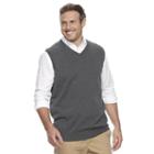 Big & Tall Croft & Barrow&reg; Classic-fit Easy-care Sweater Vest, Men's, Size: L Tall, Dark Grey