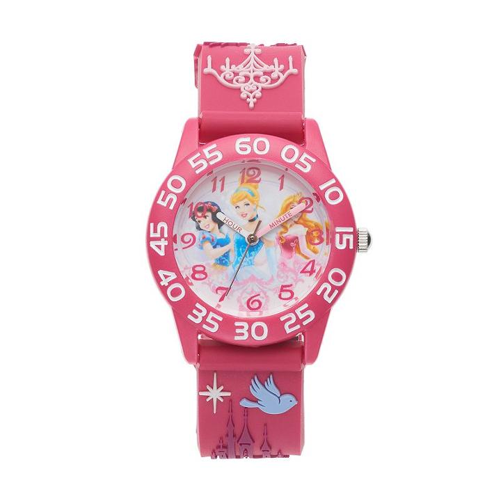 Disney Princess Kids' Cinderella, Snow White & Aurora Time Teacher Watch, Girl's, Multicolor