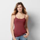Women's Sonoma Goods For Life&trade; Everyday Scoopneck Camisole, Size: Large, Dark Red