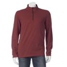 Men's Free Country Birdseye Heathered Quarter-zip Pullover, Size: Small, Dark Red