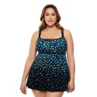 Plus Size Great Lengths Hip Minimizer Swimdress, Women's, Size: 20, Blue