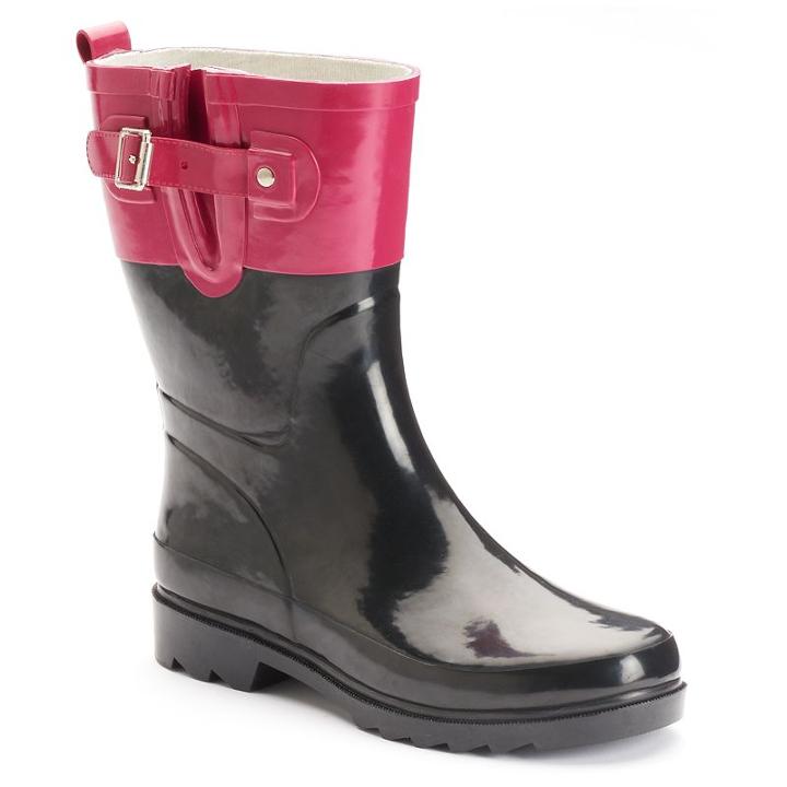 Western Chief Top Pop Women's Colorblock Rain Boots, Size: Medium (6), Black