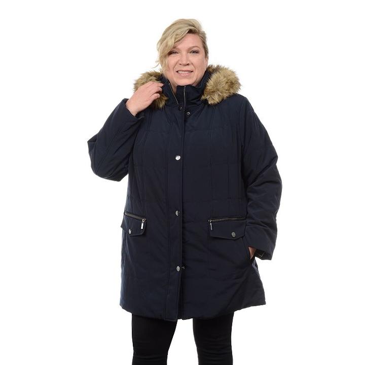 Plus Size Fleet Street Quilted Stadium Jacket, Women's, Size: 1xl, Blue
