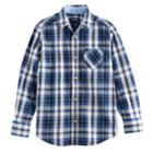 Boys 4-20 Chaps Plaid Button-down Shirt, Size: 14-16, Med Blue
