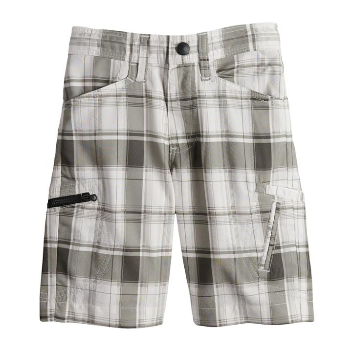 Boys 4-7x Lee Dungaree Grafton Cargo Shorts, Size: Medium (5), White Vince Plaid