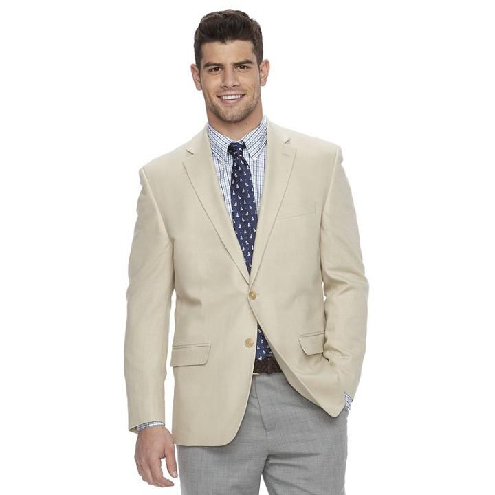 Men's Chaps Classic-fit Linen-blend Sport Coat, Size: 48 Long, Beige Oth