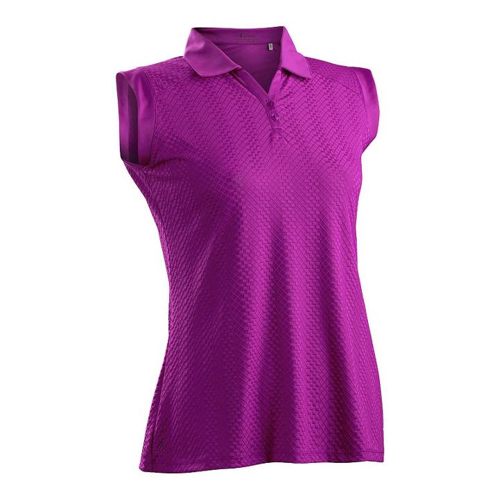 Women's Nancy Lopez Grace Sleeveless Golf Polo, Size: Small, Purple