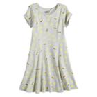 Toddler Girl Jumping Beans&reg; Printed Skater Dress, Size: 2t, Light Grey
