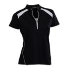 Women's Nancy Lopez Sporty Short Sleeve Golf Polo, Size: Large, Black