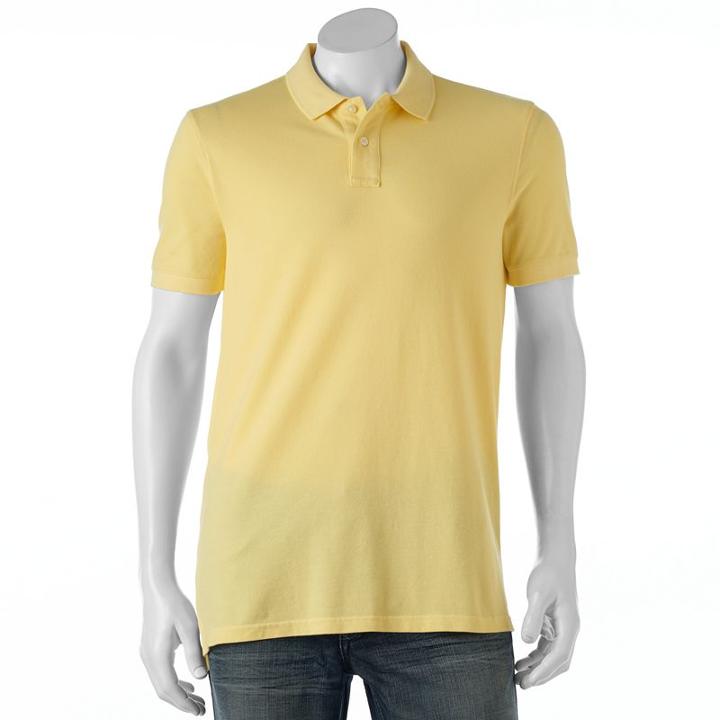 Men's Sonoma Goods For Life&trade; Flexwear Classic-fit Pique Polo, Size: Small, Gold