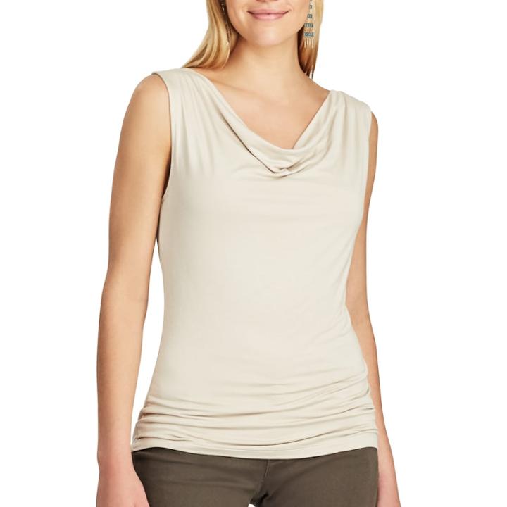 Women's Chaps Cowlneck Stretch Top, Size: Small, Brown