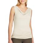 Women's Chaps Cowlneck Stretch Top, Size: Small, Brown