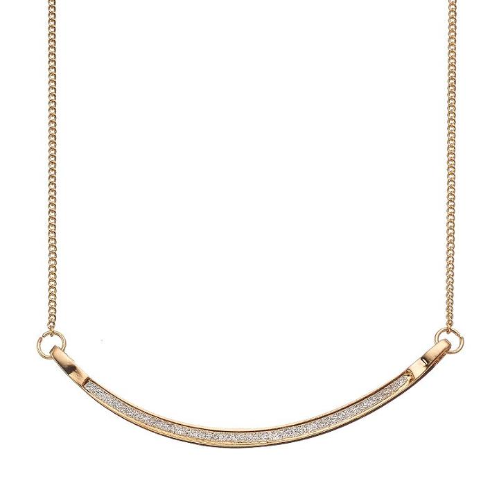 Lc Lauren Conrad Curved Bar Link Necklace, Women's, Gold Tone